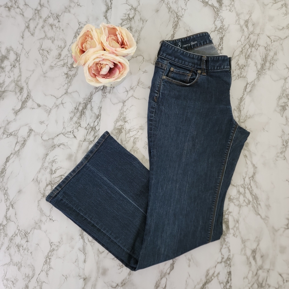 LOFT Curvy Flare Jeans